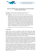 Numerical modelling of the cyclic behaviour of clay brick and lime mortar masonry elements