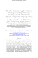 Predictive maintenance applied to mission critical supercomputing environments: remaining useful life estimation of a hydraulic cooling system using deep learning