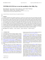 VINTERGATAN III: how to reset the metallicity of the Milky Way