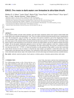 EDGE: two routes to dark matter core formation in ultra-faint dwarfs