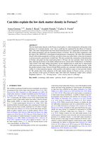 Can tides explain the low dark matter density in Fornax?