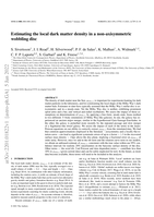 Estimating the local dark matter density in a non-axisymmetric wobbling disc