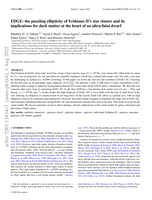 EDGE: the puzzling ellipticity of Eridanus II’s star cluster and its implications for dark matter at the heart of an ultra-faint dwarf