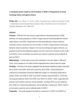 A workplace-driven model on the formation of OCB-C: perspectives of social exchange theory and agency theory