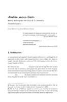 »Routine« versus »Event« Media, Memory and the City in B. S. Johnson’s The Unfortunates