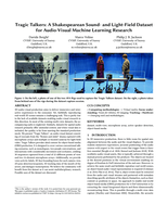 Tragic Talkers: A Shakespearean Sound-and Light-Field Dataset for Audio-Visual Machine Learning Research