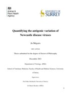 Quantifying the antigenic variation of Newcastle disease viruses