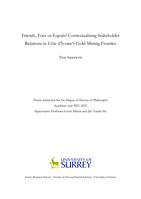 Friends, Foes or Equals? Contextualising Stakeholder Relations in Côte d’Ivoire’s Gold Mining Frontier