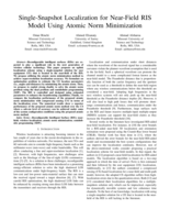 Single-Snapshot Localization for Near-Field RIS Model Using Atomic Norm Minimization