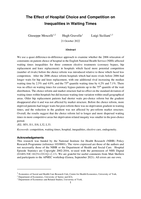 The Effect of Hospital Choice and Competition on Inequalities in Waiting Times