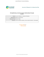 Strengthening consumer-brand relationships through avatars