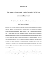 The impact of electronic word-of-mouth (eWOM) on consumer behaviours
