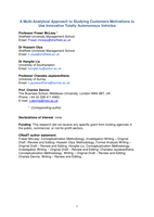 A multi-analytical approach to studying customers motivations to use innovative totally autonomous vehicles