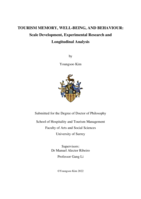 Tourism memory, well-being, and behaviour: Scale development, experimental research and longitudinal analysis