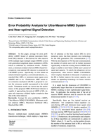 Error probability analysis for ultra-massive MIMO system and near-optimal signal detection