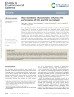 How membrane characteristics influence the performance of CO2 and CO electrolysis