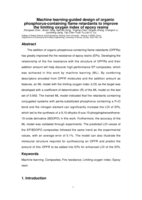 Machine learning-guided design of organic phosphorus-containing flame retardants to improve the limiting oxygen index of epoxy resins