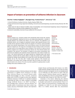 Impact of ionizers on prevention of airborne infection in classroom