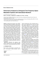 Performance analysis for orthogonal time frequency space modulation systems with generalized waveform
