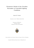Parametric Models of the Circadian Pacemaker in Controlled Lighting Conditions