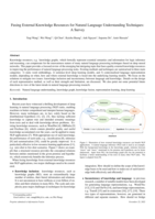 Fusing external knowledge resources for natural language understanding techniques: A survey