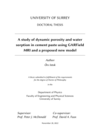 A study of dynamic porosity and water sorption in cement paste using GARField MRI and a proposed new model