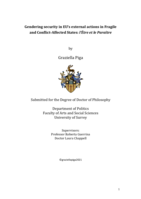 Gendering security in EU’s external actions in Fragile and Conflict-Affected States: l’Être et le Paraître