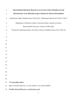 Electrochemical biosensors based on in situ grown carbon nanotubes on gold microelectrode array fabricated on glass substrate for glucose determination