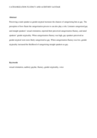When Fluency Matters: The Interplay between Categorization Fluency and Gender Atypicality on Gaydar Judgments