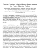 Tunable Circularly Polarized Ferrite-Based antennas for Passive Direction Finding