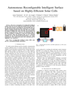 Autonomous Reconfigurable Intelligent Surface based on Highly-Efficient Solar Cells