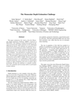 The Monocular Depth Estimation Challenge