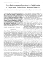Deep Reinforcement Learning for Stabilization of Large-scale Probabilistic Boolean Networks