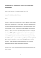 An analysis of the UK s Turing Scheme as a response to socio-economic and geo-political challenges