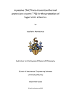 A passive CMC/Nano-insulation thermal  protection system (TPS) for the protection of  hypersonic antennas