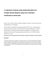 A regression analysis using simple descriptors for multiple dermal datasets: going from individual membranes to whole skin