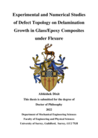 Experimental and Numerical Studies of Defect Topology on Delamination Growth in Glass/Epoxy Composites under Flexure