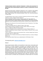 A nature-based solution selection framework: Criteria and processes for addressing hydro-meteorological hazards at open-air laboratories across Europe