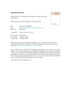 Inside the white box: Unpacking the determinants of quality and vertical specialization