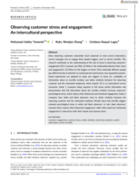 Observing customer stress and engagement: An intercultural perspective