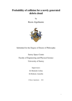 Probability of collision for a newly generated debris cloud