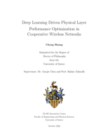 Deep Learning Driven Physical Layer Performance Optimization in Cooperative Wireless Networks