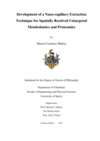 Development of a Nano-capillary Extraction Technique for Spatially Resolved Untargeted Metabolomics and Proteomics