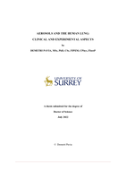 Aerosols and the Human Lung: Clinical and Experimental Aspects