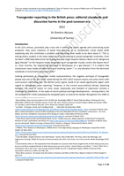 Transgender reporting in the British press: editorial standards and discursive harms in the post-Leveson era