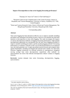 Impact of decomposition on time series bagging forecasting performance