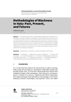Methodologies of Blackness in Italy: Past, Present, and Futures