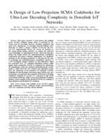 A Design of Low-Projection SCMA Codebooks for Ultra-Low Decoding Complexity in Downlink IoT Networks
