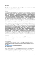 The production of hate crime victim status: Discourses of normalisation and the experiences of LGBT community members