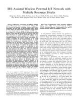 IRS-Assisted Wireless Powered IoT Network With Multiple Resource Blocks